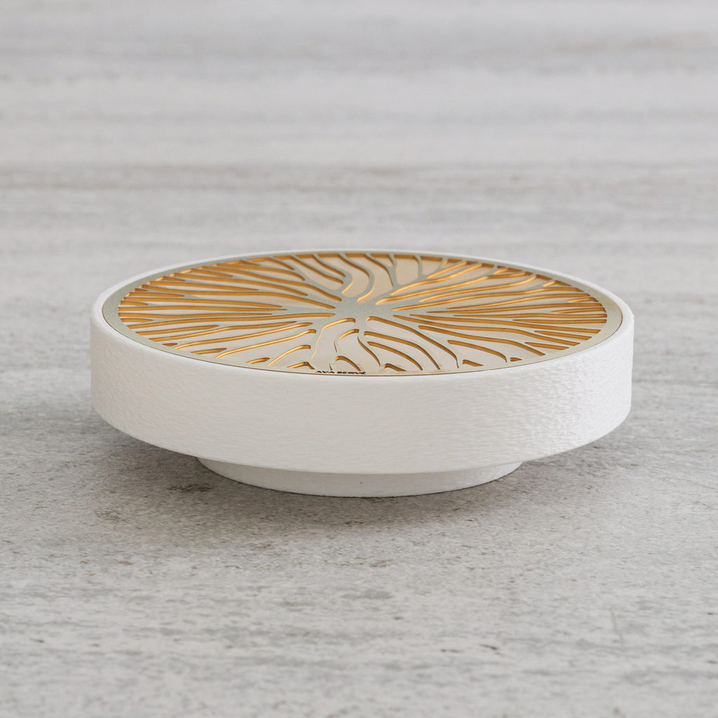 Eira Elevated - (1pc) Brass / White